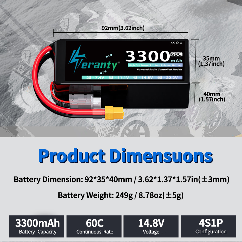 TERANTY 4S 3300mAh リポバッテリー 14. - Drone Battery Lipo のレビューと価格