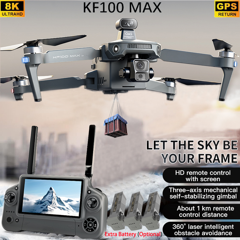 KF100 MAX GPSドローン 4Kカメラ 3軸ジンバル - Jjrc Drone X12 のレビューと価格